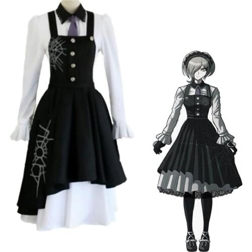 Anime Danganronpa V3 Killing Harmony Costume Tojo Kirumi Cosplay Uniforms Shirt Dress Wig Suit For Girls Women Halloween Outfit