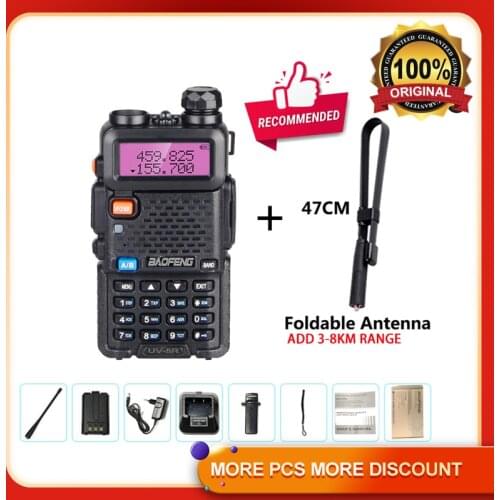 Baofeng UV-5R Walkie Talkie UV 5R 10km 128CH VHF UHF Dual Band Two Way Radio Portable Handheld Hunting Radios 5r Transceiver