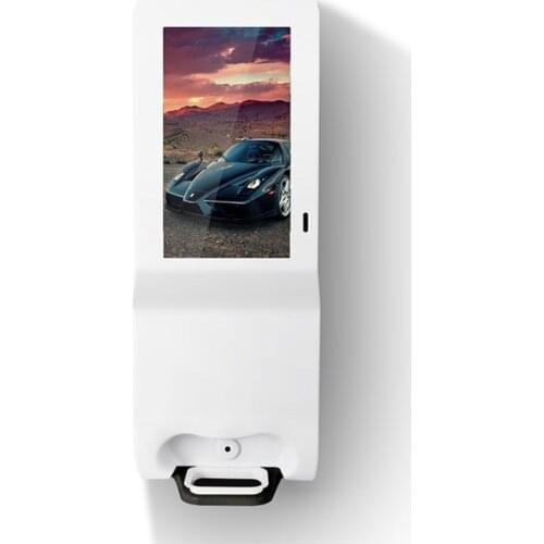 Touchless Free Automatic Hand Hygiene Sanitizer Liquid Soap Dispenser With 21.5" Advertising Media Player