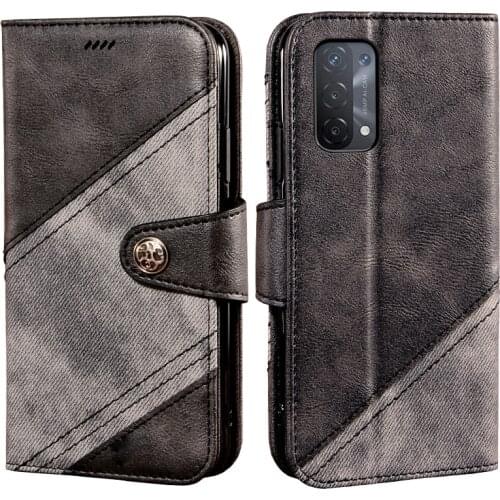 Flip Case For OPPO A74 5G Book Leather Case Shockproof Bumper Flip Case For OPPO A54 5G Cover