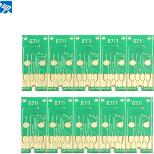 10PC T6711 Waste Ink/Maintenance Tank Chip For EPSON WF3620 WF3640 WF7110 WF7610 WF7620 WF-7610DWF/ WF-7620DTWF Printer