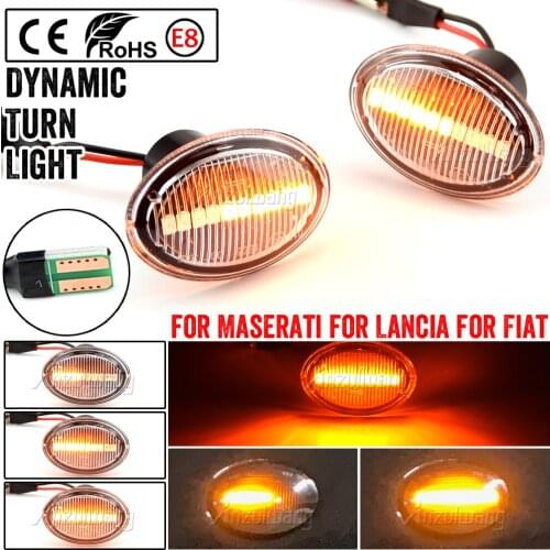 For Fiat 500 for Lancia Lybra Ypsilon for Maserati Alfa 4C Dynamic Blinker LED Sequential Indicator Marker Lamp Turn Side Light