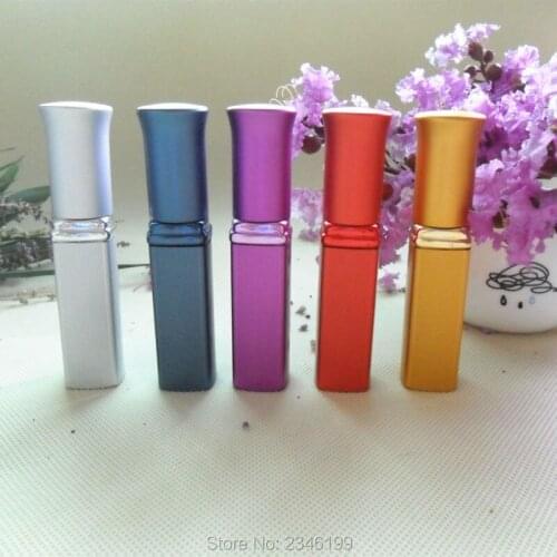 6ML 50Pcs/Lot Aulminum Perfume Empty Bottle Nozzle Type Perfume Bottle.Below The Round Corners On The Aluminium Tube