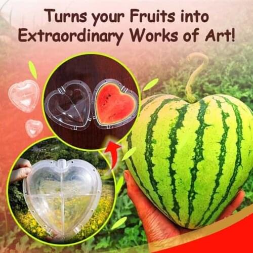 Heart Shape Watermelon Forming Mold Plastic Cover Fruit Shaping Grow Mould Magical Heart Water melon Mold