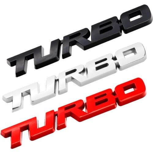 2 PCS 3D Metal TURBO Grill Emblem Rear Trunk Car Badge car sticker For BMW Ford VW skoda seat Peugeot lada Renault Hyundai