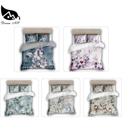 Classic Flower Plant Floral Pattern Luxury Bed Set Supplies Floral Pattern Flower Plant Bedding Set Home Textiles