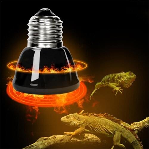 E27 Pet Heating Lamp Reptile Far-infrared Ceramic Heating Lamp For Tortoise Lizard Spider Reptile Box Warmer Light Bulb