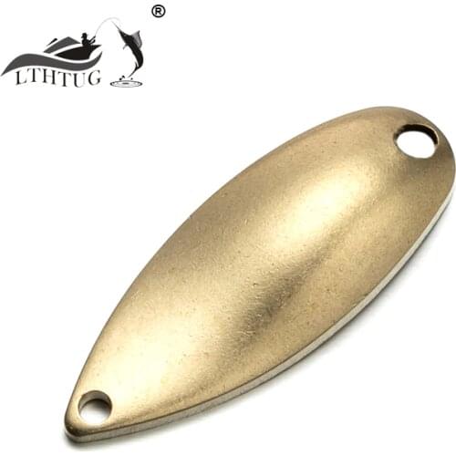 LTHTUG MIU 2.2g 3.5g Arealures Pesca Copper Unpainted Trout Spoon Bait Blank Stream Metal Fishing Lure DIY Spoon For Perch Trout
