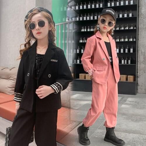 Autumn Jacket Pants 2pcs Sets For Girls Clothes Children 10 12 14 Years Teens Girls Clothing School Kids Suit Outfits Tracksuit