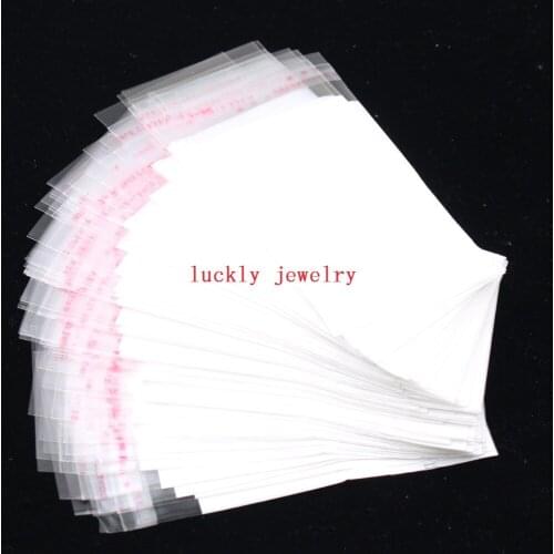Lot 300pcs on sale White Packaging Jewelry Plastic OPP Self Seal Bag For Pendant 45*100mm