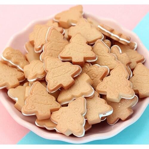 Resin Cookies Charms Bear Tree Biscuits Additives Supply Accessory DIY Kit for Fluffy Clearud Clay