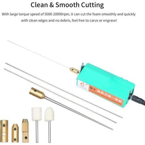 Handheld Electric Foam Cutter Cutting Carving Pen Tools Kit Glue Remover Tool Set with Wool Felt Wheel & Grinding Wheel