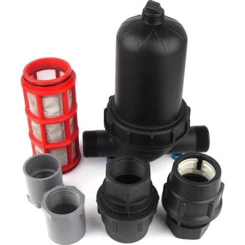 1.5 2 Inch(50 63mm) 120Mesh 130Micron T Type Meshy Screen Filter Agricultural Drip Irrigation Aquarium Tank Water Pump Adapter