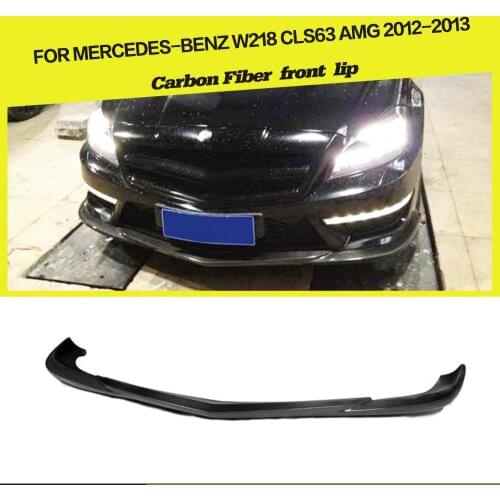 Carbon Fiber Front Bumper Lip Splitters for Mercedes-Benz W218 CLS Class CLS63 AMG Sedan 4 Door 2011 - 2014