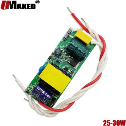 2/10pc LED Driver 25-36x1W Constant current 300mA Inside PCB LED Power Supply AC85-265V Lighting Transformers For Light Bulb LED