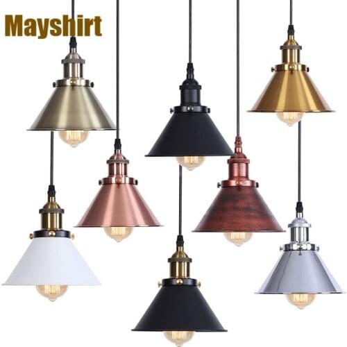 Vintage Industrial Pendant Lights Retro Kitchen Hanging Lamp Gold Iron E27 Edison Lamp Dining Room Restaurant Bar Light Fixtures