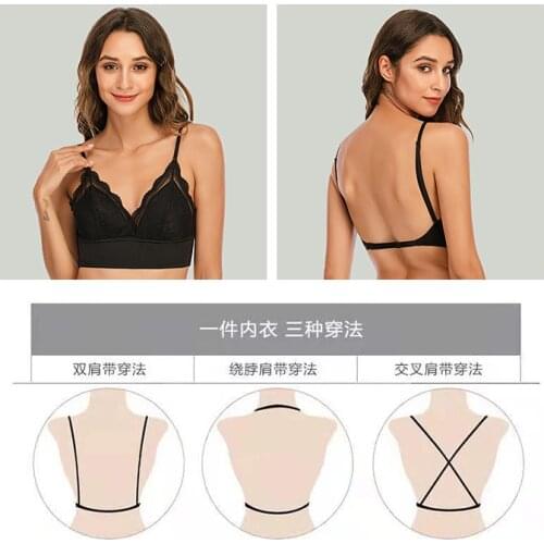 Bra for Women Halter Underwear French Sexy Bra Dress Hanging Neck Strapless Bra Thin Invisible Sexy Lingerie Female