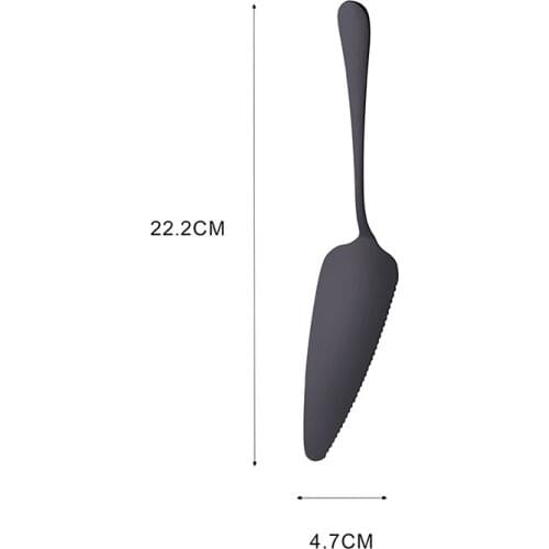 Colorful Stainless Steel Serrated Edge Cake Server Blade Cutter Pie Pizza Shovel Cake Spatula Baking Tool 1piece