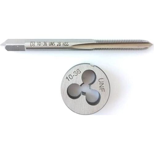 10-36 HSS Taper RIight Hand Thread Tap And Round Thread Die Set
