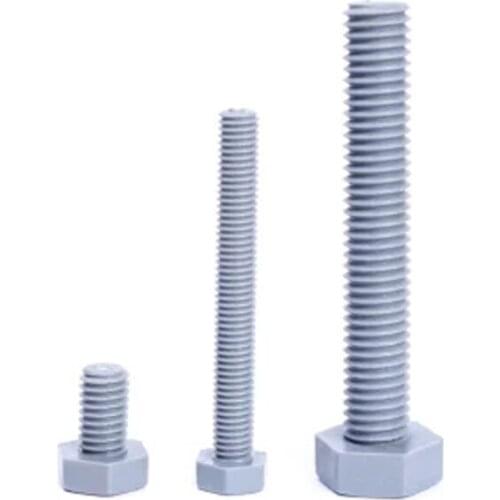 10pcs M8 Nylon hex screw PVC insulated plastic screws Hexagon bolt 10mm-100mm Length