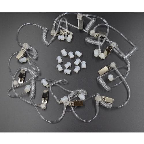 10Pcs Covert Acoustic Tube + Ear Bud for Motorola Baofeng Portable Radio Earpiece Headset Earphone