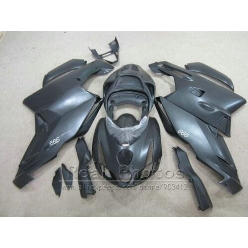 100% fit for Ducati fairing 749 999 2003 2004 matte black motorcycle fairings set 749s 999s 03 04 SL42