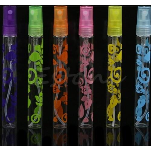 6Pcs 10ml Crystal Rose Cut Glass Perfume Spray Bottles Atomizer Refillable Empty