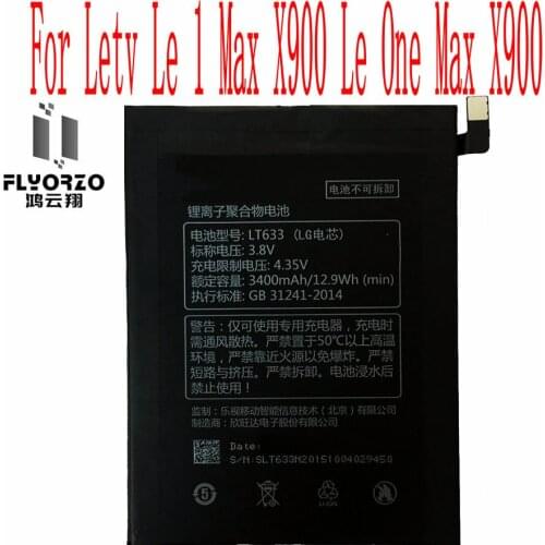 New High Quality 3400mAh LT633 Battery For Letv Le 1 Max X900 Le One Max X900 Cell Phone