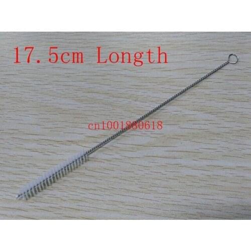 Free shipping 7 inch 17.5cm Stainless steel straw brush Straw Cleaning Brushes Round Pipe Cleaning Wire Brush,2000pcs/lot