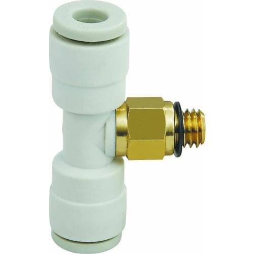 Free shipping Air hose pneumatic fittings part Brass Male thread Tee Connector OD size 3mm PU hose/soft nylon hose component