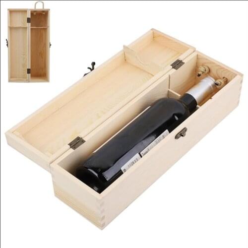 Household New Single Bottle Red Wine Box custom Wooden Wine packing Box Carries Gift Bar Accessories