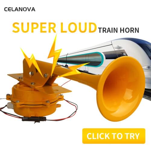 Electric horn yellow cannon horn train horn truck ship horn subway horn 12 / 24 V Sound level 125-135db