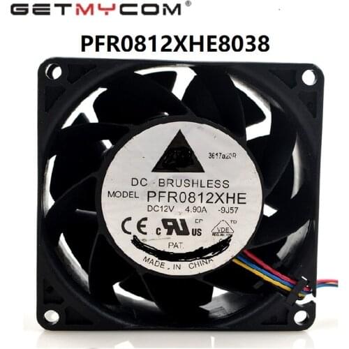 Getmycom Original PFR0812XHE 8038 4.9a 12V worm supercharger cooling fan violent motorcycle oil fired