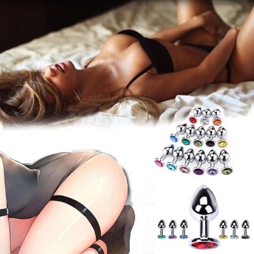 Anal Plug toys Sex Toys For Couple Adults Stainless Smooth Steel Dildo Butt Plug Tail Crystal Jewelry Trainer Sex Products Shop
