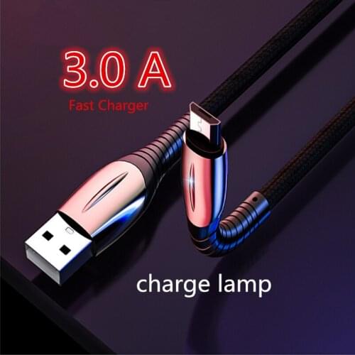 3A 2m USB Type C Cable Micro USB Fast Charging Mobile Phone Android Charger Type-C Data Cord For Huawei P40 Mate 30 Xiaomi Redmi
