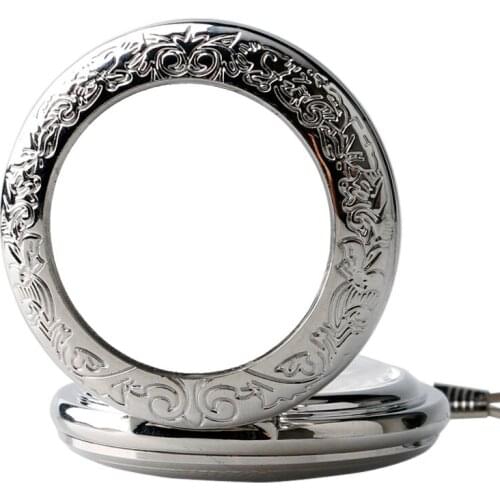 2018 Steampunk Pocket Watches Mechanical Hand Pocket-watch Transparent Steampunk Fob Watch With Chain Men Women Best Gift + Bag