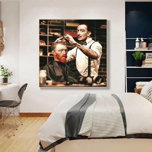 Famous Interesting Characters Canvas Painting Van Gogh and Mona Lisa Art Posters and Prints Wall Print Canvas Modern Home Decor