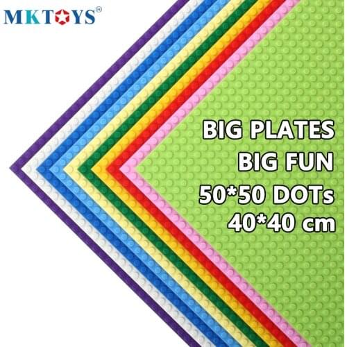 MKTOYS Blocks Base Plate 50*50 Studs Classic Bricks Plates DIY Building Blocks Constructor Gift for Child Toys for Kids 40*40cm
