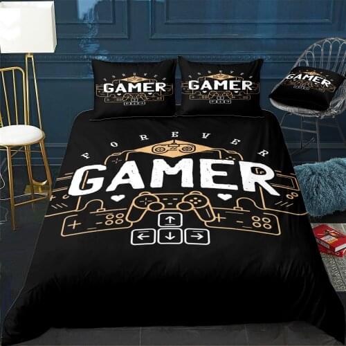Gaming Forever Gamer Gift Duvet Cover Twin/Queen/King Size Luxury Comforter Bedding Set With Pillowcase Home Bed Decora