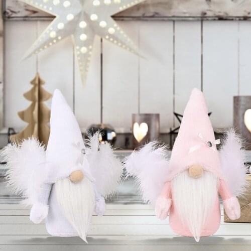 Noel Angel Dwarf Gnome Plush Decor Faceless Doll Tree Hanging Ornament Doll Decorative Plush Doll Little Angel Pendent Gifts