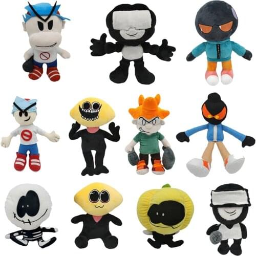 2021 New Big Friday Night Funkin Plush Toys Spooky Month Skid and Pump Game Stuffed Doll Birthday Halloween Gift for Kids