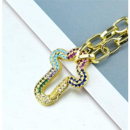 New Design Can Open Cross Chunky Chain Necklace AAA Rainbow Zircon Cubic Zircon Religion Pendant Jewelry for Party Gift 1pcs