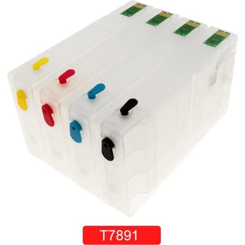 Refillable Ink Cartridge with ARC chip T7891 T7892 T7893 T7894 for EPSON Pro WF-5110 5190 5620 5690 printer