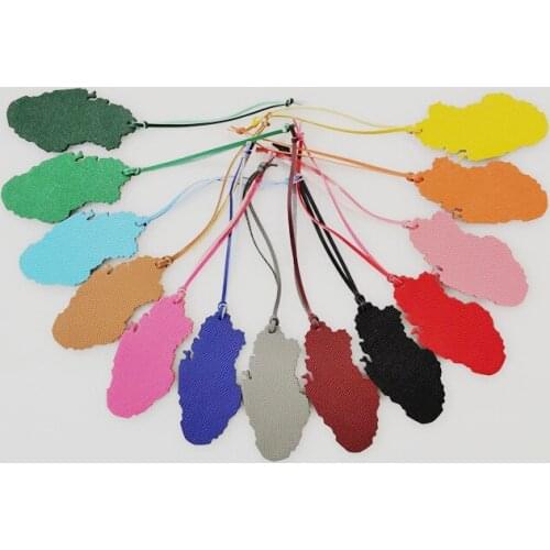 Customized Genuine Leather Character Arabic Qatar Oman Saudi Arabia Map Bag Pendant Female Bag Hanging Jewelry Accessories