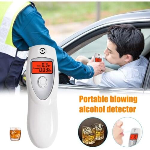 Handheld Backlight Digital Alcohol Tester Digital Alcohol Breath Tester Breathalyzer Analyzer LCD Detector With Audible Alert