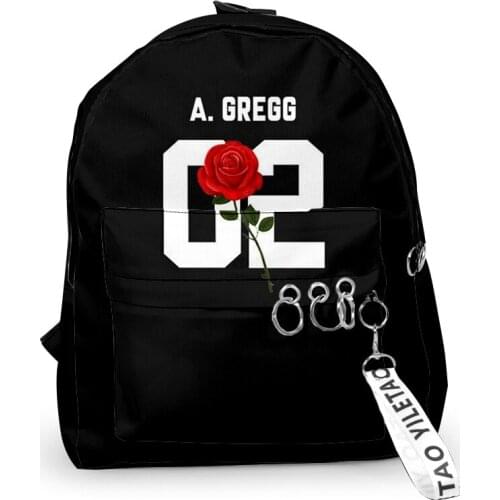 JADEN HOSSLER merch Oxford Fabric One Shoulder Keychain Backpack Printed Casual Student School Bag