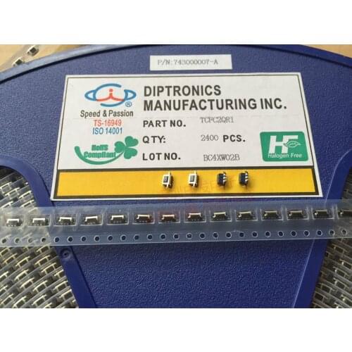 Taiwan Yuanda DIP TCFC2QR1 Tact Switch Mobile Phone Switch Side Press 3 Pin Side Button Switch
