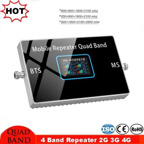 Signal Booster 2G 3G 4G Cellular Signal Amplifier 4G Cellular Amplifier LTE Band20 800 900 1800 2100 2600 Mobile Repeater gsmSet