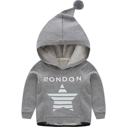 2019 High qualit Kids Coat cotton Fashion Leisure star Magic hat sweatshirts hoodies boys girl Stars clothing clothes Letter