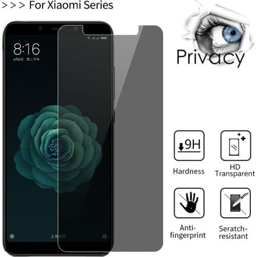 Privacy Tempered Glass For Xiaomi Redmi 9A 8A 7A Note 9 8 Pro 7 K20 K30 Anti Spy Screen Protector For Xiomi Mi 9T 9 8 SE A3 Lite